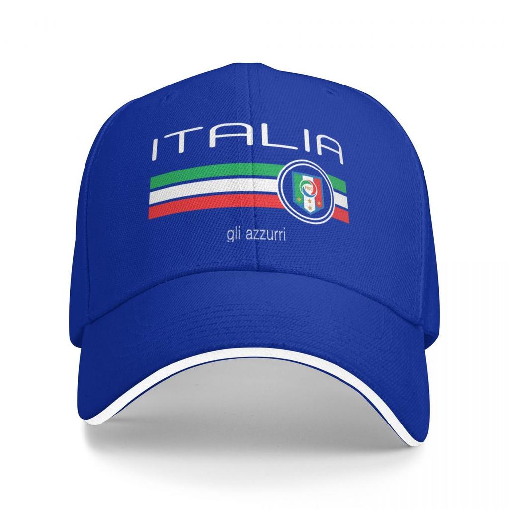 Calcio  Italia (Casa Blu) Cappellino da Baseball Taglia Grande Cappello Cappellino Sportivo Unisex Donna