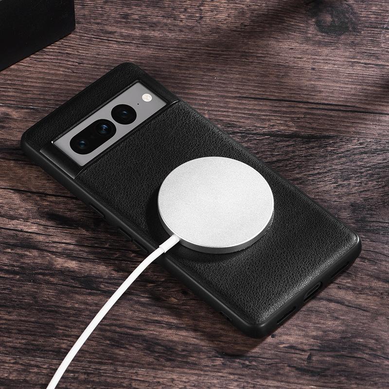 Luxury Leather Wireless Charge Magnetic Case For Google Pixel 5 6 7 8 9 Pro 6A 7A 8A 9XL Shockproof Magsafe Holster Back Cover