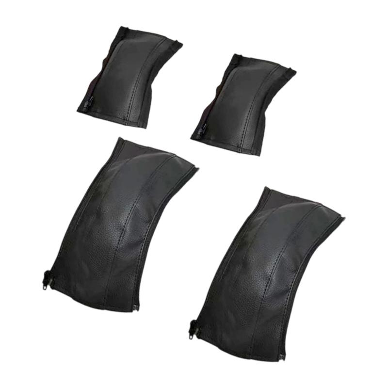 1 Set PU Leather Strollers Grip Protectors Feature Zipper Design Easy To Clean Handlebar Sleeve For Long Time Use