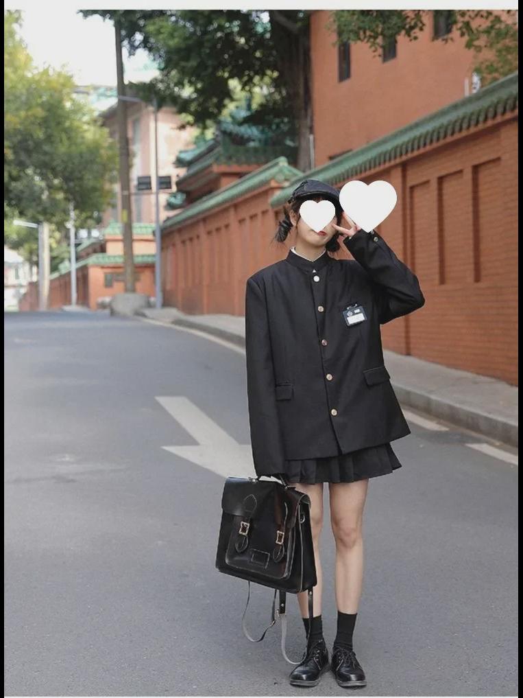 Japanese Style Stand Collar Zhongshan Suit: Men's Casual College Couple's Uniform
