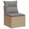 VidaXL Salon de jardin avec coussins 5 pcs beige résine tressée 3325465