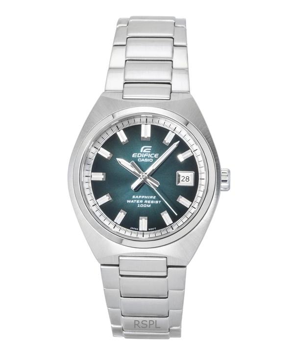 Casio Edifice Analog Stainless Steel Green Dial Quartz EFB-109D-3AV 100M Men s Watch зелёный