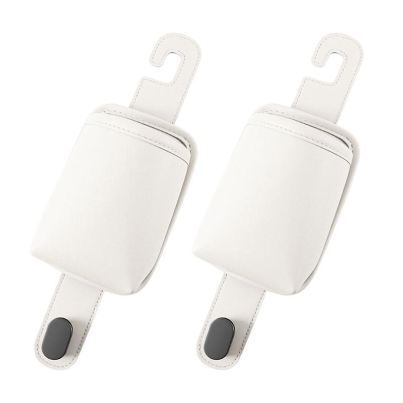 Headrest Cup Holder Universal Car Seat Hook And Cup Holder For Beverages Bags Backpacks With PU Construction