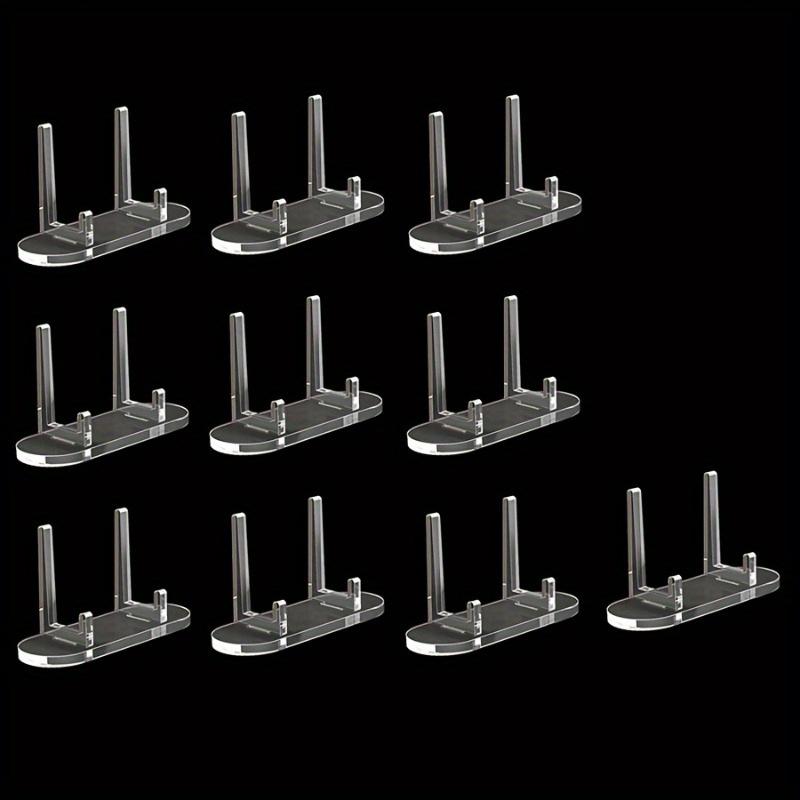 

10 шт. акриловых подставок для коллекционных предметов, прозрачная полка для бейджей, подставка для памятных монет, прозрачная витрина для кулонов, для товаров и медалей 10pcs