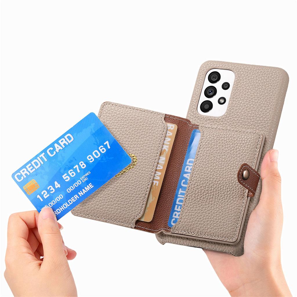 Cards Pocket Wallet Leather Zipper Case For Samsung Galaxy S24 Ultra A14 A24 A34 A15 A55 A05S S23 Plus S22 Bag Purse Stand Cover
