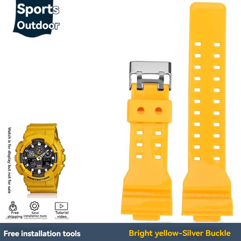 Pentru Casio G-shock Negru Auriu GA-110 GA-100 GA-120 Ga140 ga700 400 Rășină Silicon Curea Ceas Sport Bărbați Bandă Ceas Cauciuc 16mm