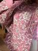 Fall Winter Fashion Female Casual Outerwear Vintage Korean Long Sleeve Jacket Floral Print Thickened Cotton Coat Quilted Stand Collar Loose