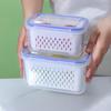 Food Storage Box for Fridge Fruit Storage Container with Removable Colander Leakproof Produce