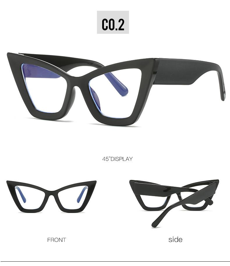 Fashion Oversized Cat Eye Clear Green Reading Glasses Women Vintage Designer Blue Light Blocking Female Eyeglasses