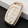 Car Key Case Cover for Hyundai Tucson Santa Fe Rena Sonata Elantra Creta Ix35 Ix45 I10 I30 I40 TPU 4 Button Fob Accessories