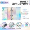 2023 Laser Budget Binder Zipper Envelopes Organizer Cash Envelopes for Budgeting Saving Money A6 Planner 6 Pockets Accessories