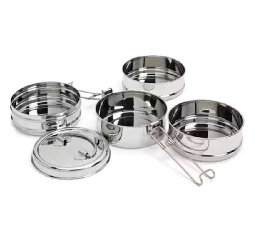 TreegoArt Lunch Box/Tiffin in Acciaio Inossidabile con Clip di Chiusura Compatta e Durevole Perfetta Per Ufficio e Scuola - Confezione da 1