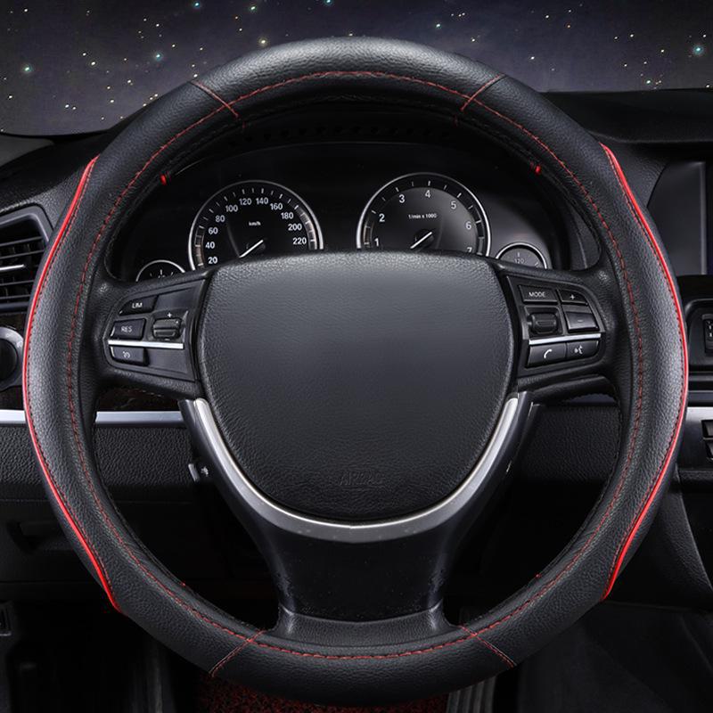 Summer Electric Car Handle Cover: Non-Slip Leather Steering Wheel Cover for Van