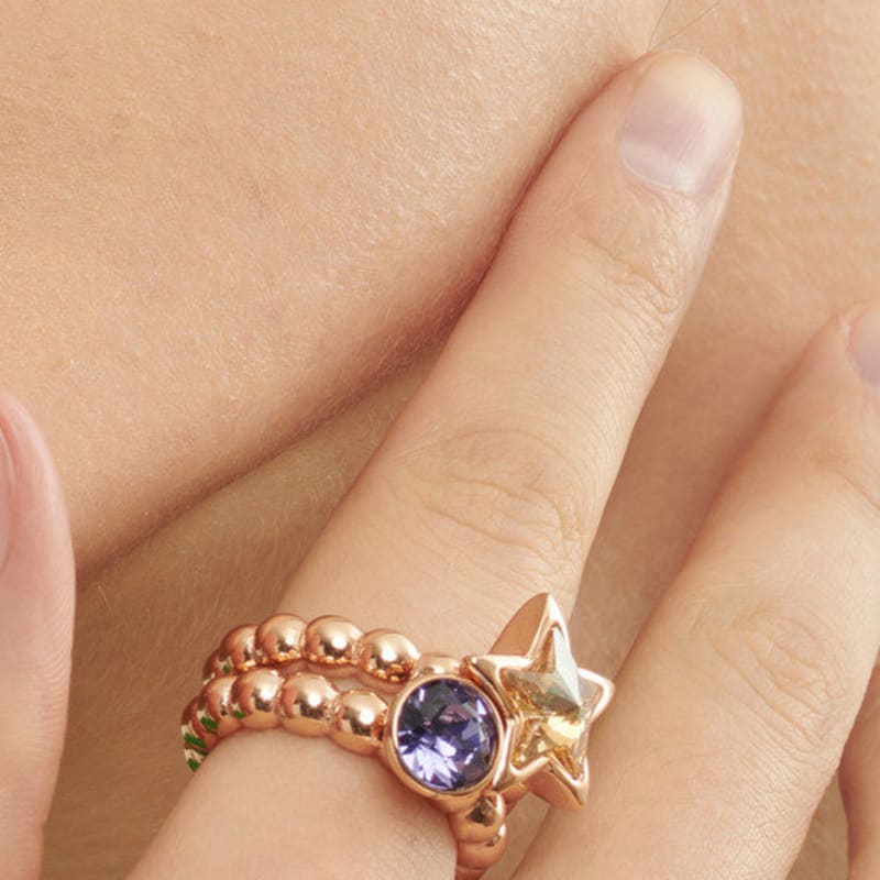 Qudokorea Kudo Stella 13mm Crystal Top Rose Gold