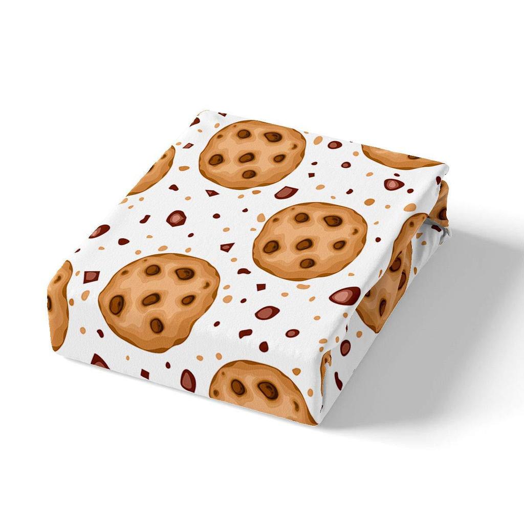 Cookies Pattern Sheet Three-Piece Digital Printing Bedding Sheet Three-Piece Sheet Children Adults