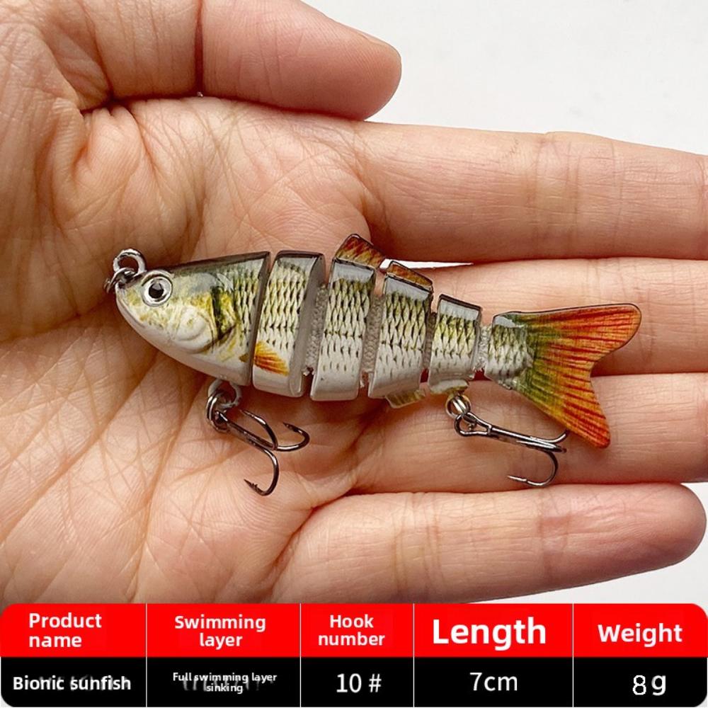 Simulierter mehrteiliger Fisch 7cm-6 Abschnitte Luya-Köder, Hardbait und Kunstköder