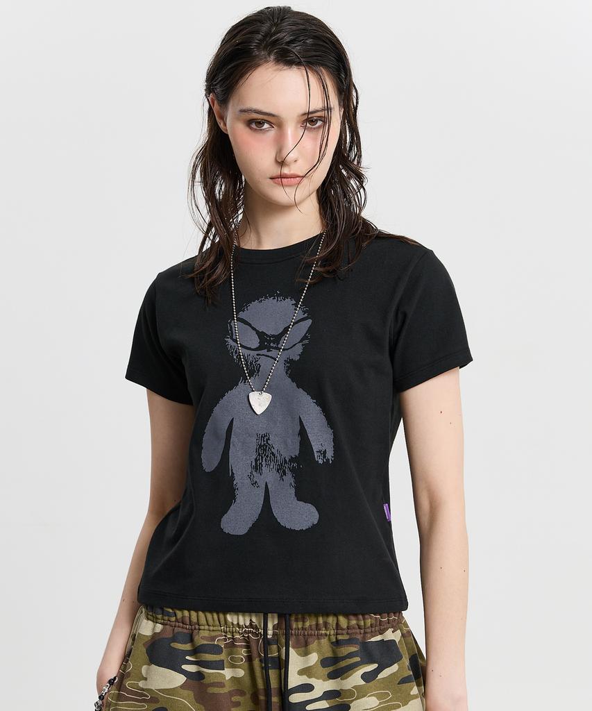 HOODHOOD Mono Alien Graphic Short Sleeve T-Shirt Black