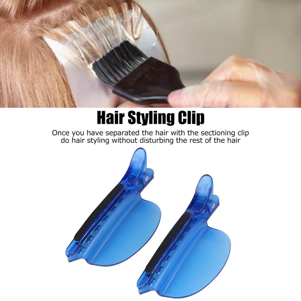 Hair Sectioning Clip 2PCS Sectioning Clips Heat Insulation Easy Speed Separator Clip Blue for Wig Extension Hair Highlighting