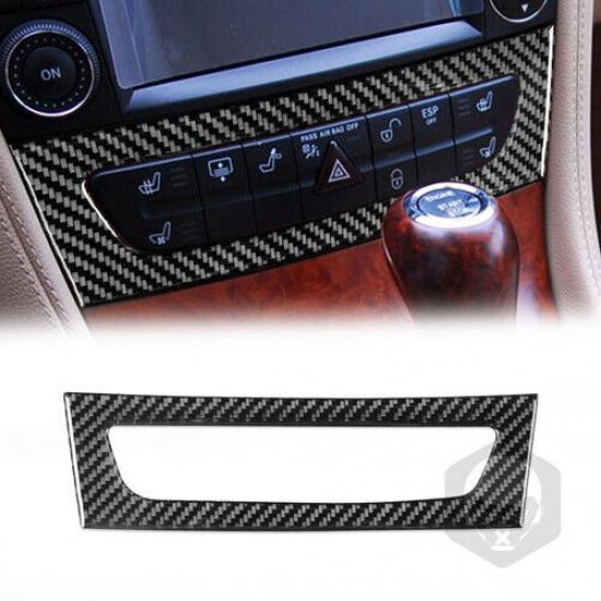 For Benz CLS 2004-2009 Real Carbon Fiber Central Console Dashboard Panel Trim 1X