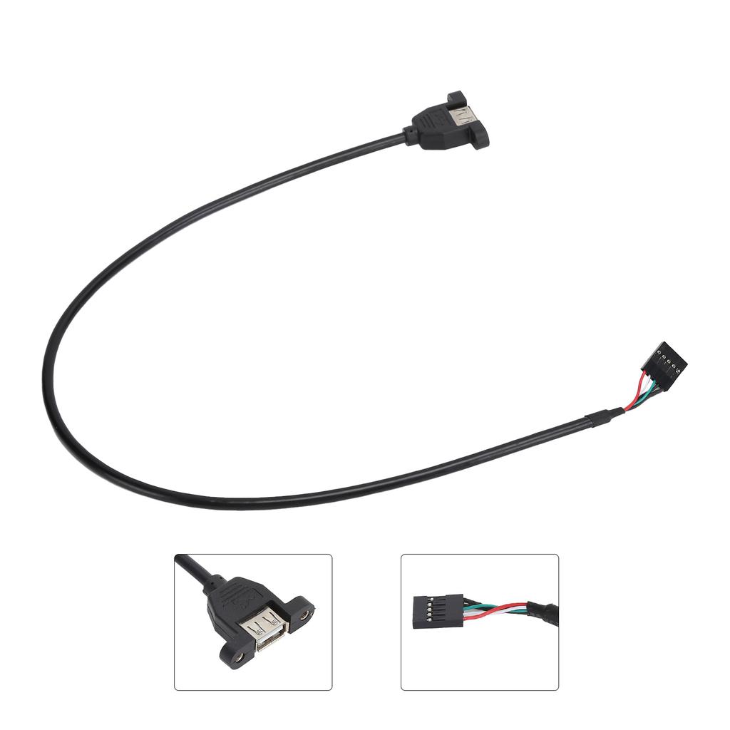 USB2.0 Extension Cable Female To 5pin Female Motherboard High Fidelity Transmission Builtin Extension Cable(0.3meters )