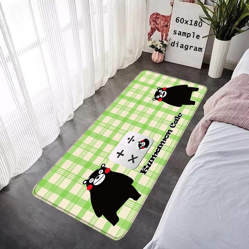 Interior Floor Mat Doormat Kawaii Kumamons Non-slip Foot Rug for Entryway Kitchen Carpet Bedroom Bedside Mats Home Decoration