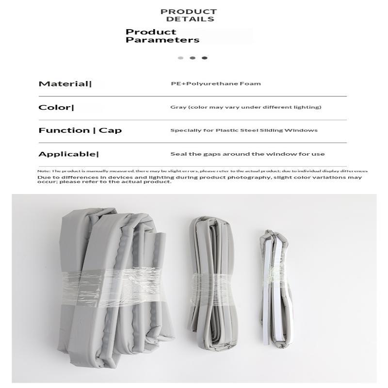 Seal Strip Set Windproof Soundproof Dustproof Self Adhesive Weather Stripping for Sliding Windows Doors Home Office Use