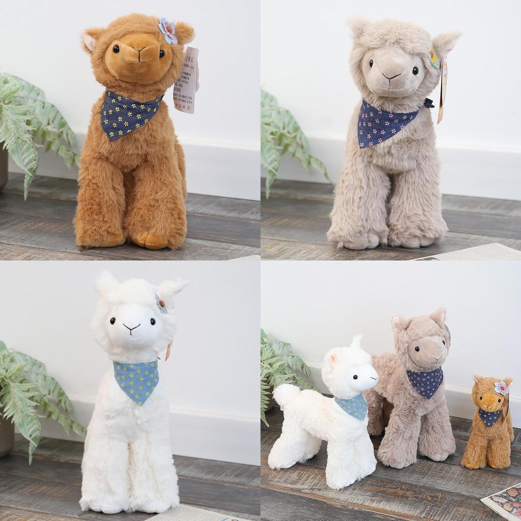 Adorable Alpaca Plush Toy With Long Faux Fur For Kids And Babies Gift Idea