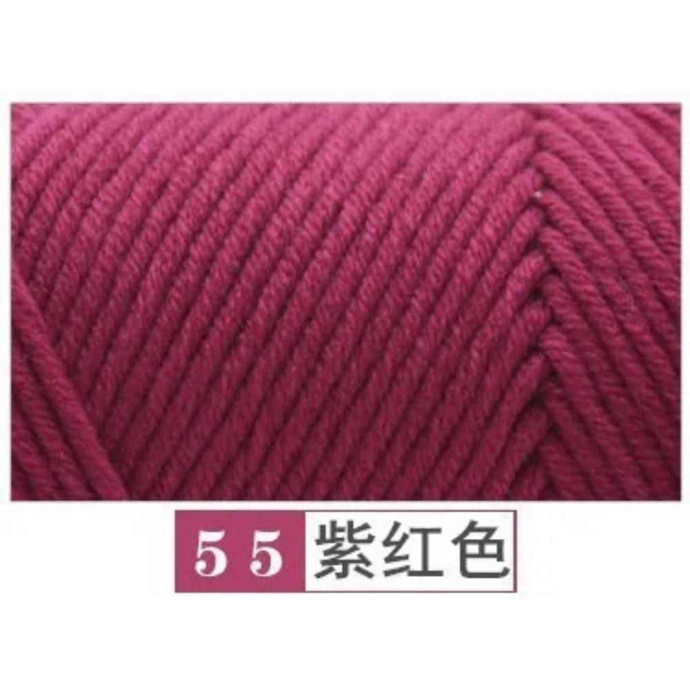 100g Pure Colour Lover Yarn Soft Milk Cotton Yarn Woolen Yarn 8 Ply Thread for Knitting Scarf Wool Handmade DIY Scarves Gift