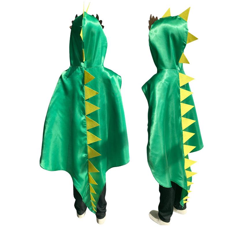 Halloween Kids' Dinosaur Costume Set with Cape and Makeup Props