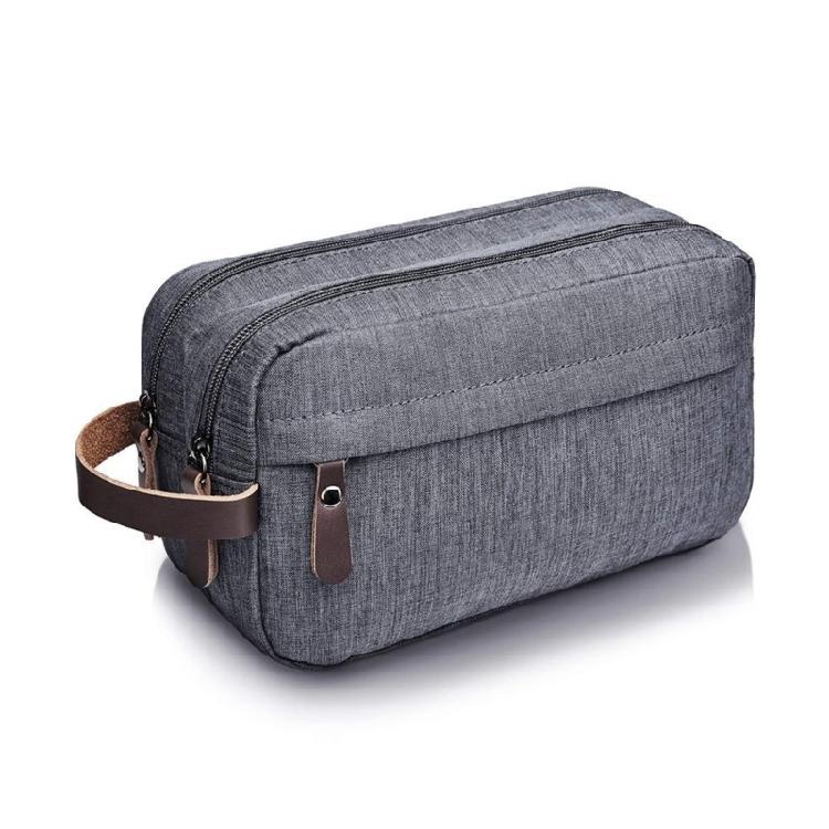 

Men s Compact Travel Toiletry Organizer Waterproof Oxford Cosmetic Bag Fashion Makeup Case For Business or Daily Trip сірий колір