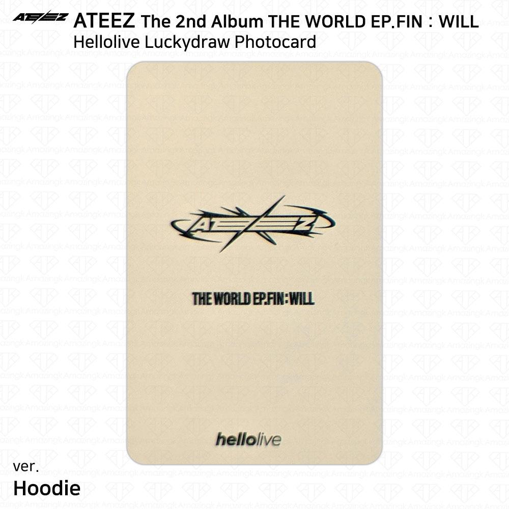 2-й альбом ATEEZ THE WORLD EP.FIN WILL Hellolive Lucky Draw Фотокарточка KPOP K-POP — фото 3