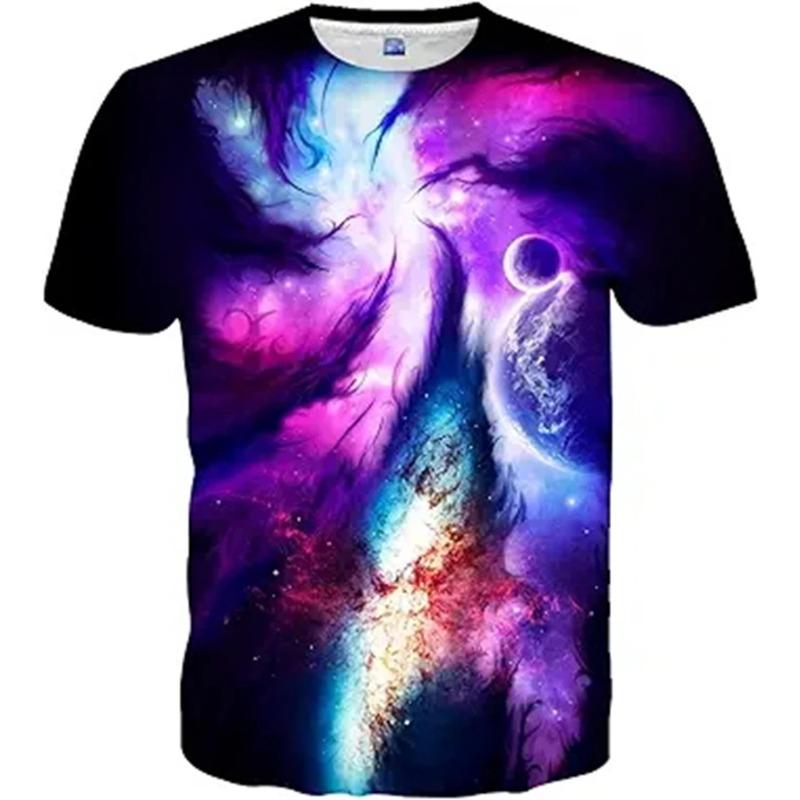 Anime Girl Pattern 3D Printing Short Sleeve Street Hip Hop Fashion T-shirt Comfortable Casual Oversized Men's Tops Clothing