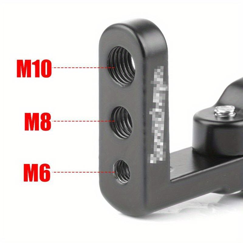 CNC Aluminium Leuchtenmontageklemme M6 M8 M10 Gewindehalterung für 17-22mm Stange Motorrad