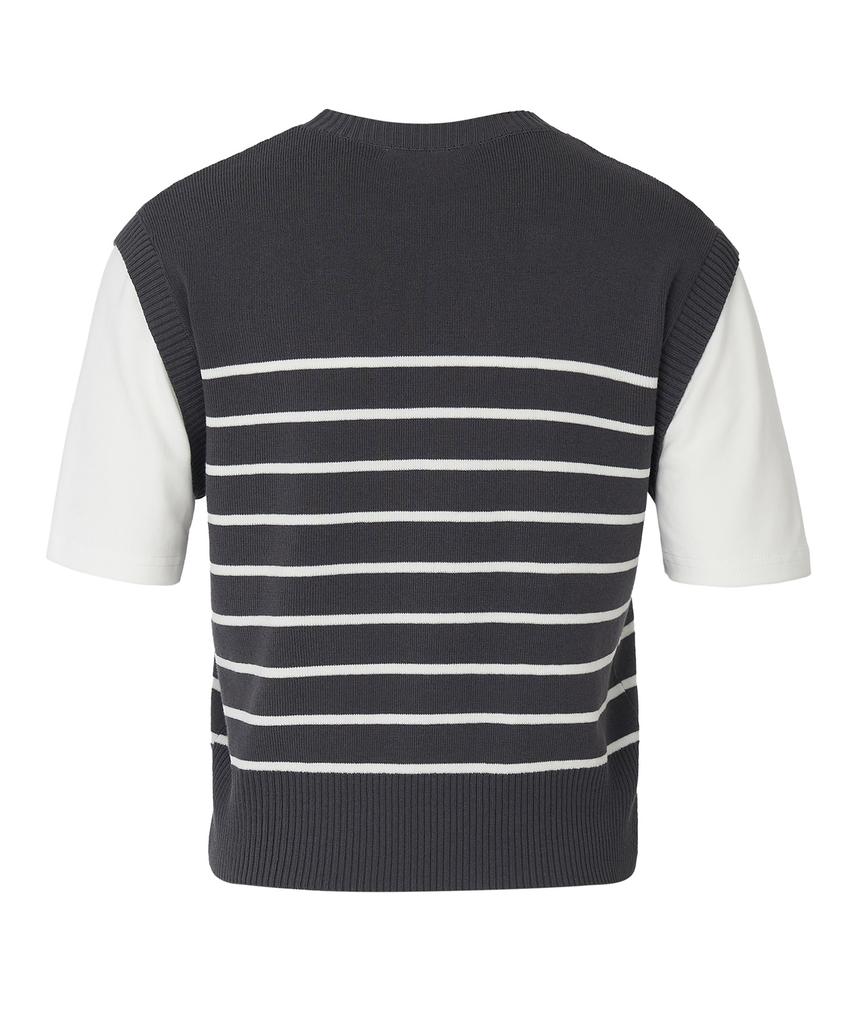 ZEROPLANET Betty Stripe Knit [Charcoal]