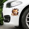 3D Cat Car Stickers Auto Body Bumper Cover Scratches Motorcycle Front Cowl Fuel Tank Decor Removable Animal Vehicle Accessories