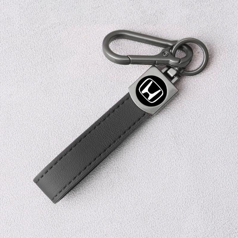 Zinc Alloy Leather Car Key Case Cover Shell Holder For Honda Vezel City Civic Jazz BRV BR-V HRV Protector Keychain Accessories EB1