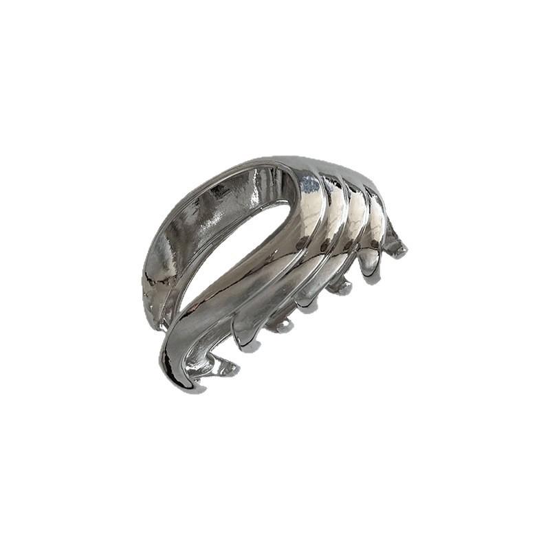2024 Women's Metal High Ponytail Claw Clip: New Shark Style Temperament Half-Up Hair Accessory