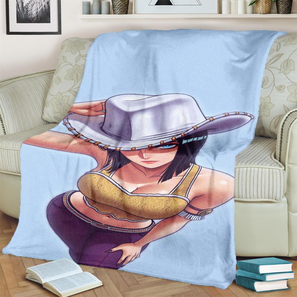 "ONE PIECE" Flannel Blanket Cozy Warm Print for Bedrooms, Sofas, Beds, Chairs, Picnics and Travel