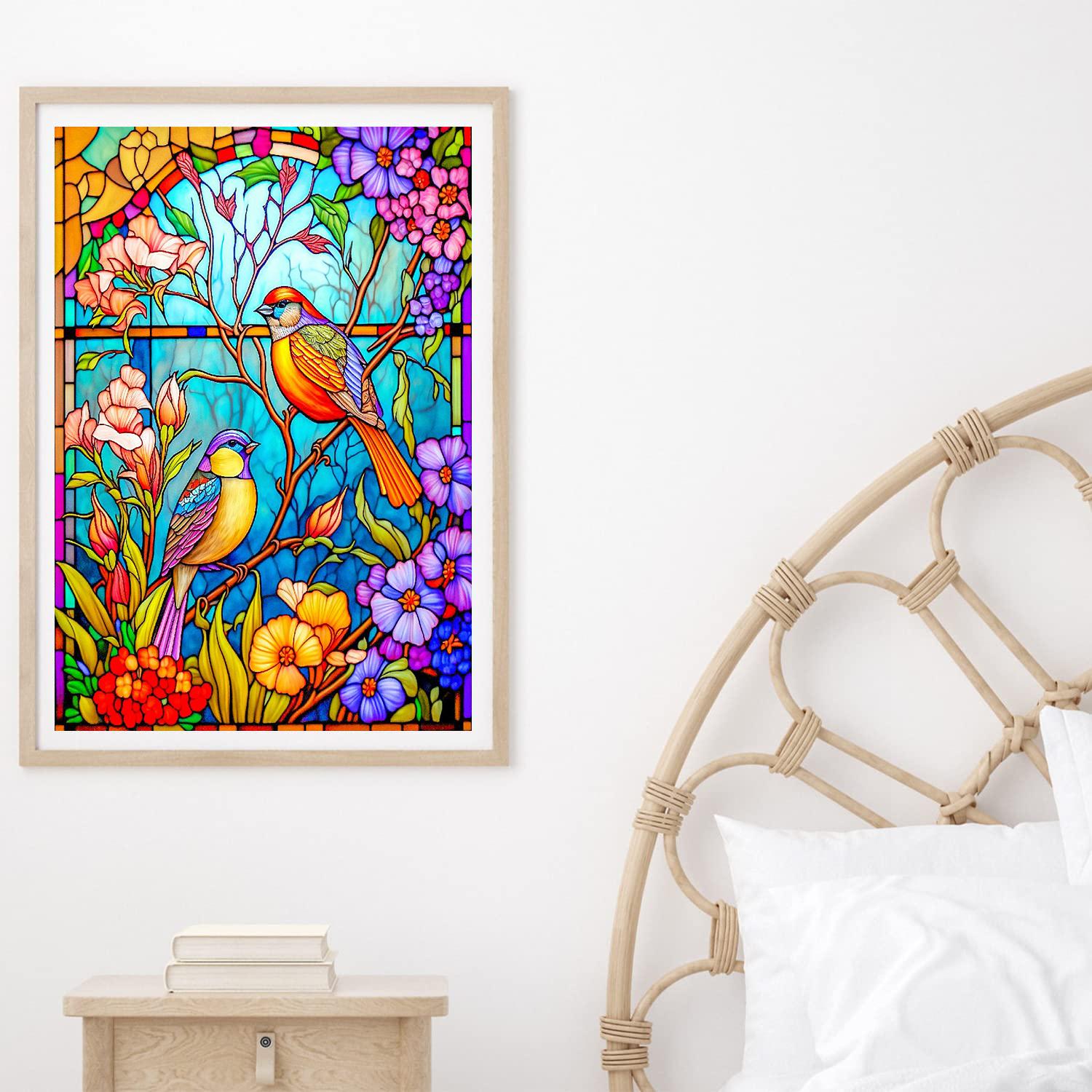 

5D DIY Алмазная картина Маяк Колибри Стекло Картина Алмазная вышивка Набор для вышивки крестом Полный горный хрусталь Мозаика Украшение дома Round 20x30cm