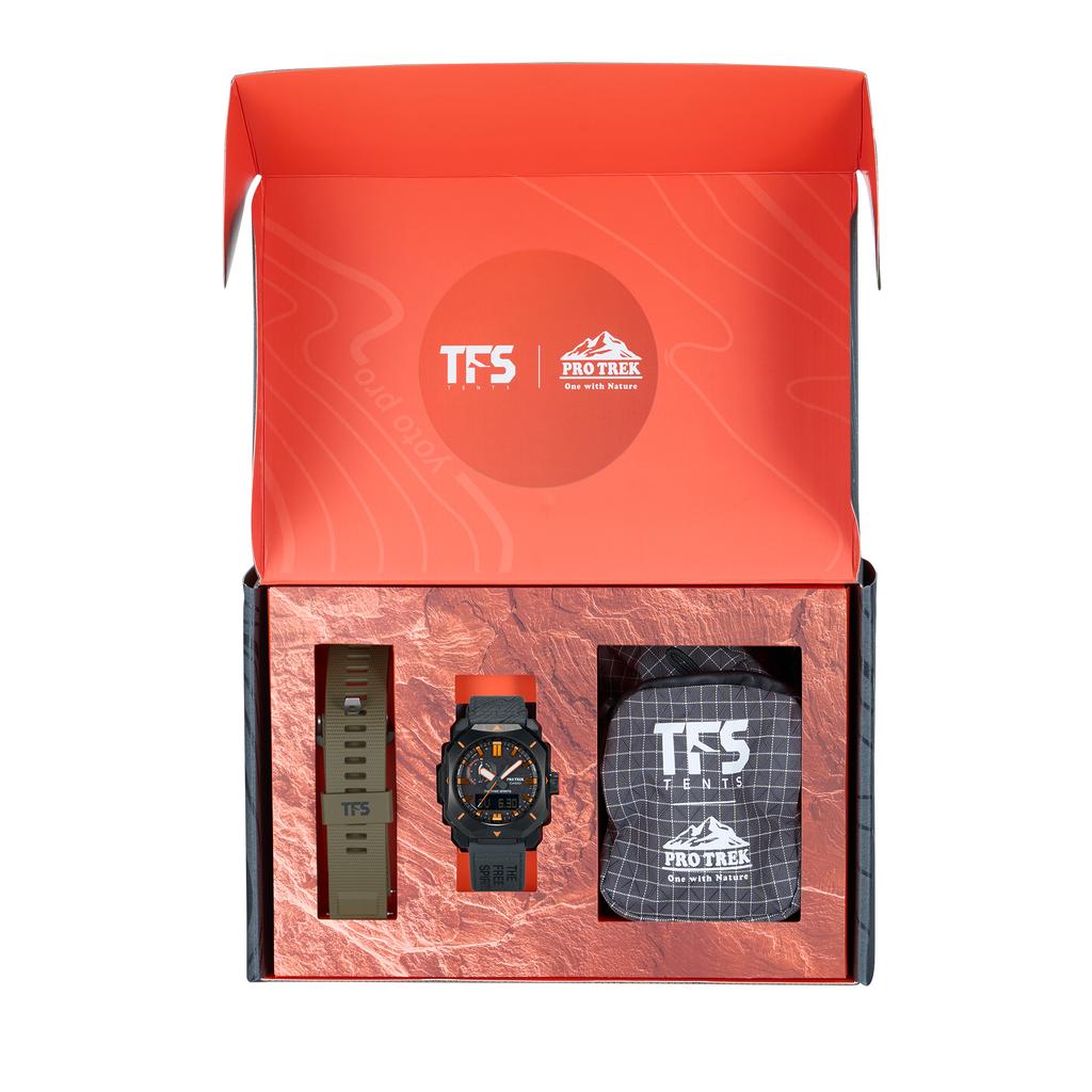 Casio Reloj Unisex PRW-6900TFS-1PRB Colaboración Freedom Spirits 6900 Embalaje Especial Movimiento Solar Correa de Cuero