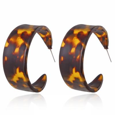 Hot Selling New Personalized Acrylic Pendant Exaggerated Large C-shaped Earrings