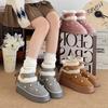Fashion 2025 Autumn and Winter New Thick-soled Cross-tie Snow Boots Thickened Mid-length Over-the-knee Warm Women's Boots