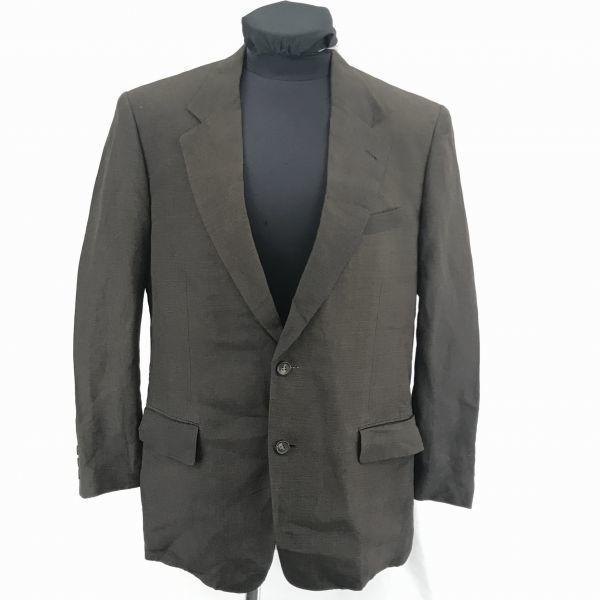 

Сделано в Японии/ISSEY MIYAKE/Приталенный пиджак из смесовой ткани с ленном/5/LL/Темно-коричневый/Коллекция Весна/Лето