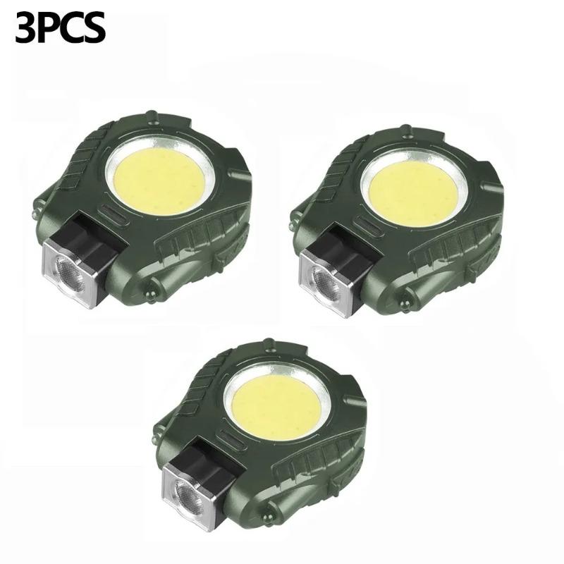 Multifunctional COB Keychain Light with Hand Wave Sensor Portable Clip-on LED Flashlight Hat Headlight for Outdoor Working