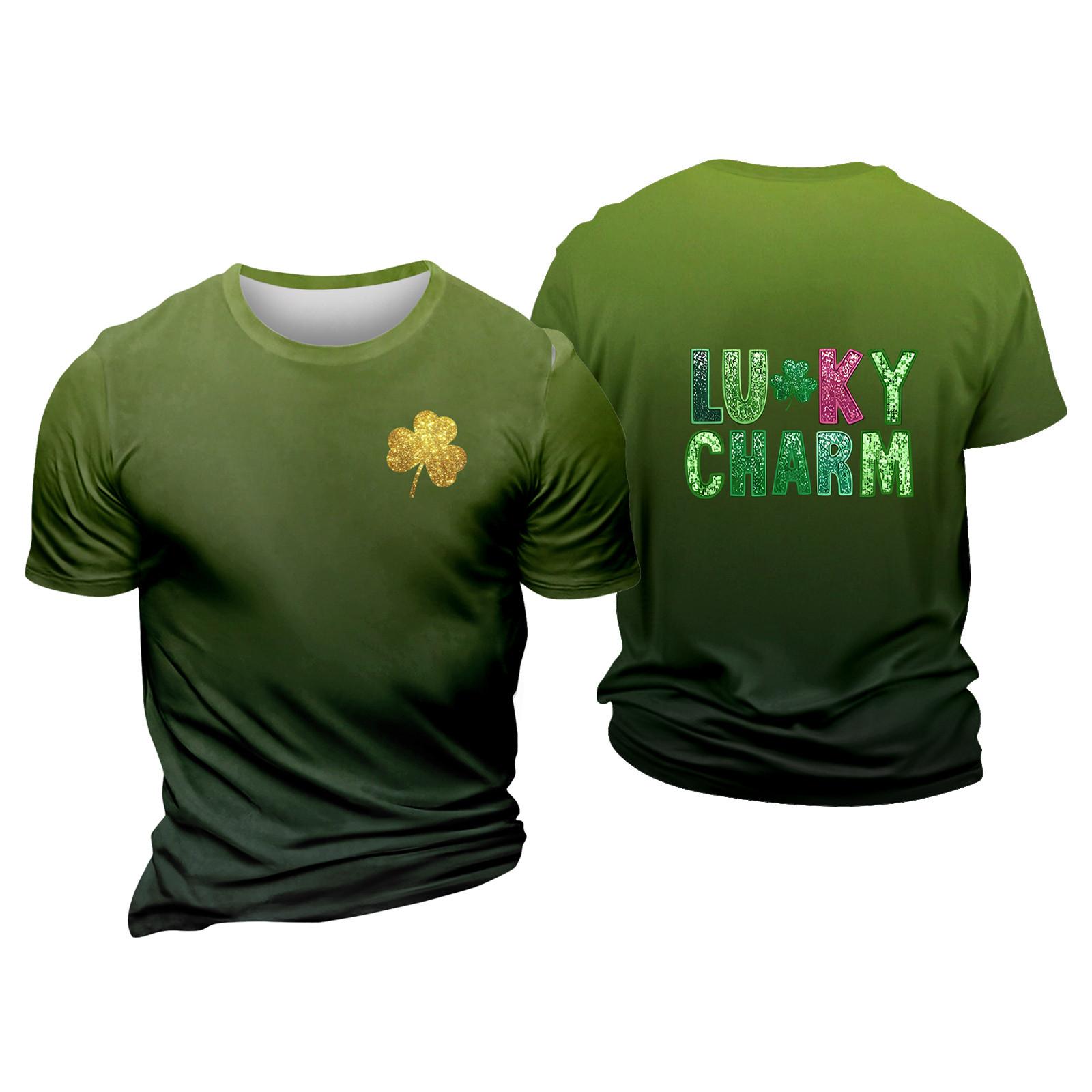 

улица. Принт ко Дню Патрика - мужская повседневная футболка с круглым вырезом и короткими рукавами M