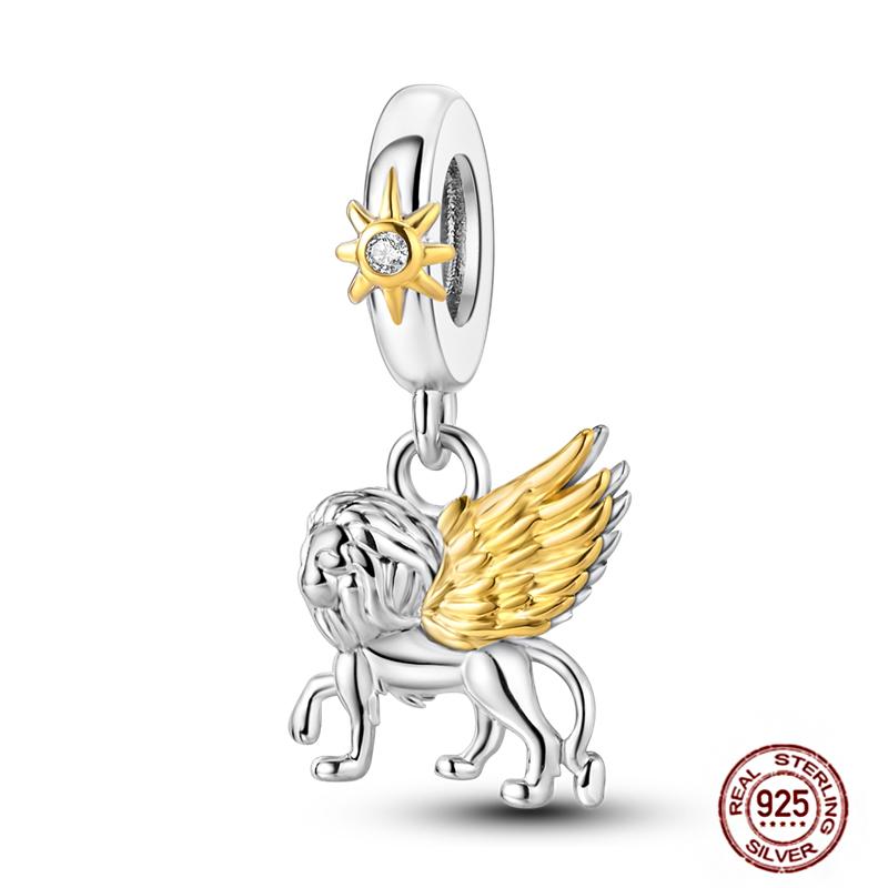 Rose Gold Yellow Charms Copper Sunflower Leopard Firefly Beads Fit Original Bracelet Luminous Charmdiy Jewelry Gift