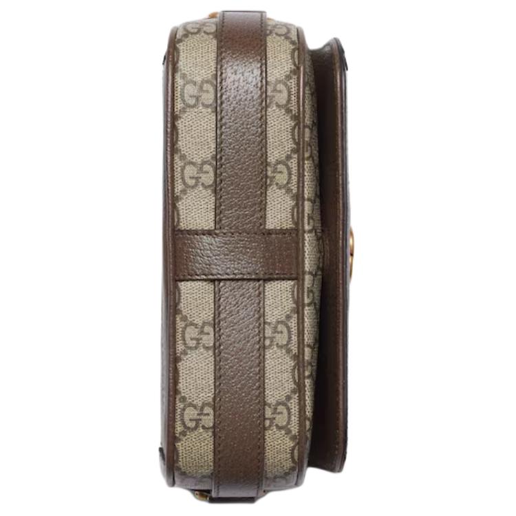 Gucci Ophidia GG Supreme Canvas Mini Bag Beige Brown Web Stripe Gold Hardware Daily Casual 795466-FABIA-9741