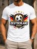 Deutschland 2026 Soccer Glowing Ball Stars And Sharp Red Gold Layout With Sporty Fan Pride Unisex All TShirt