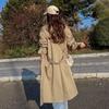 Trench Coat Womens One Tone Mid-length Small One Updated Spring and Autumn Autumnal Korean Coat