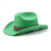 Europe and the United States popular western cowboy hat high sense rhinestone accessories cowboy hat trend style word top cowboy hat